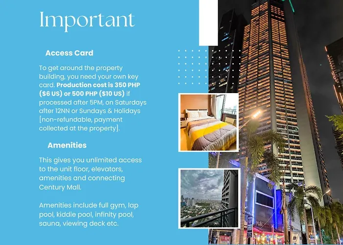 In Makati - Fast Wifi, Big Balcony, Pool And Gym Access Appartement